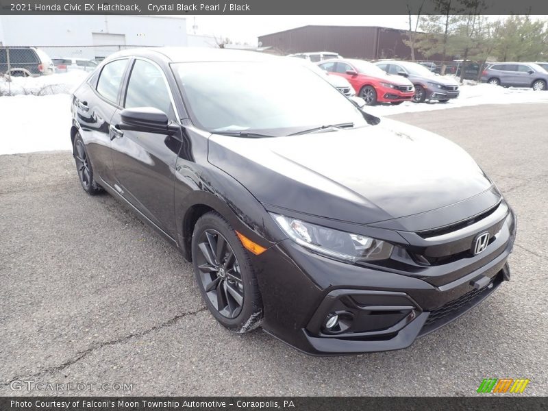 Crystal Black Pearl / Black 2021 Honda Civic EX Hatchback