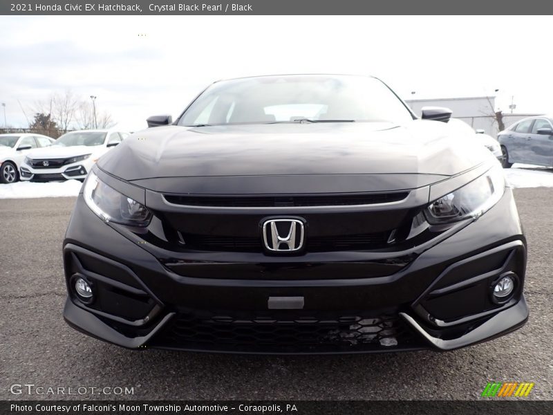 Crystal Black Pearl / Black 2021 Honda Civic EX Hatchback