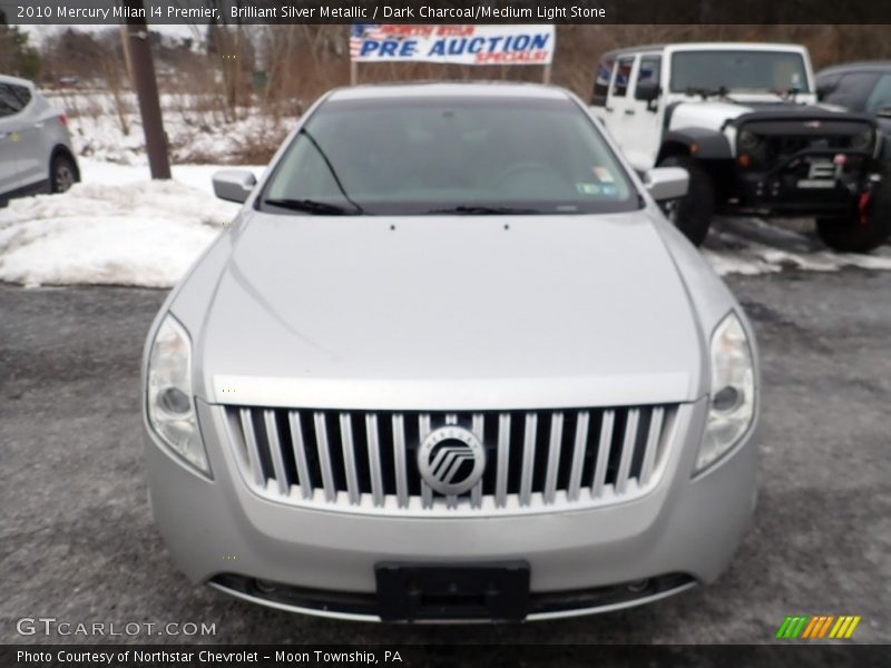 Brilliant Silver Metallic / Dark Charcoal/Medium Light Stone 2010 Mercury Milan I4 Premier