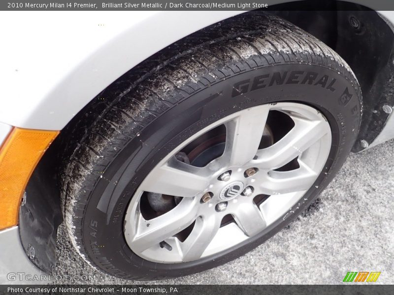 Brilliant Silver Metallic / Dark Charcoal/Medium Light Stone 2010 Mercury Milan I4 Premier