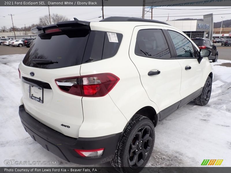 Diamond White / Ebony Black 2021 Ford EcoSport SES