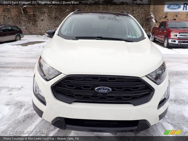Diamond White / Ebony Black 2021 Ford EcoSport SES