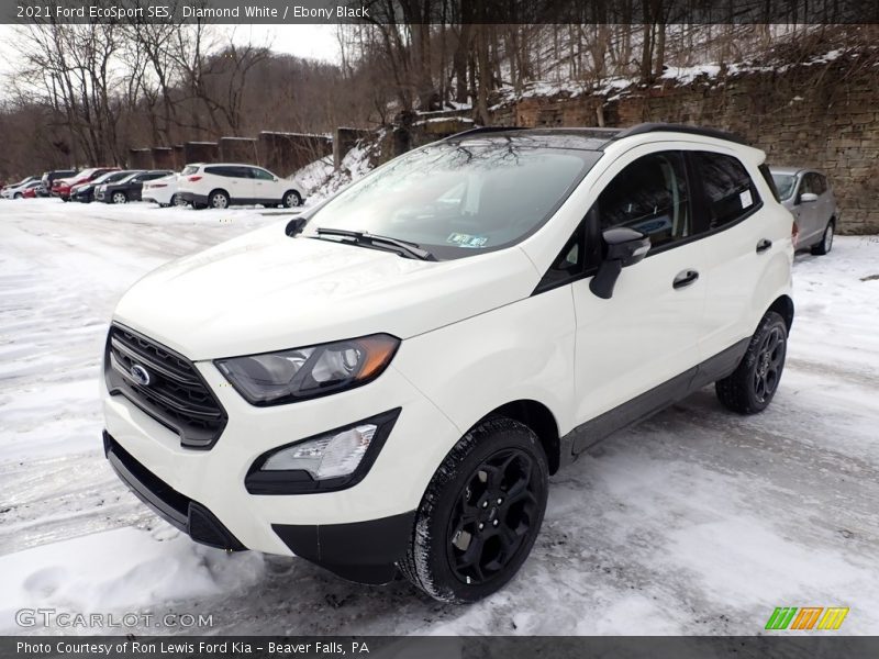 Diamond White / Ebony Black 2021 Ford EcoSport SES