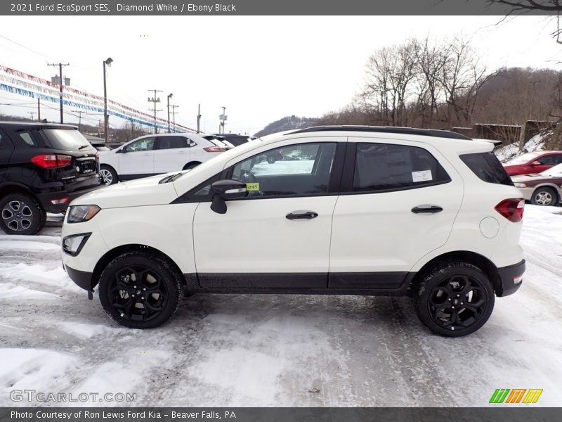 Diamond White / Ebony Black 2021 Ford EcoSport SES