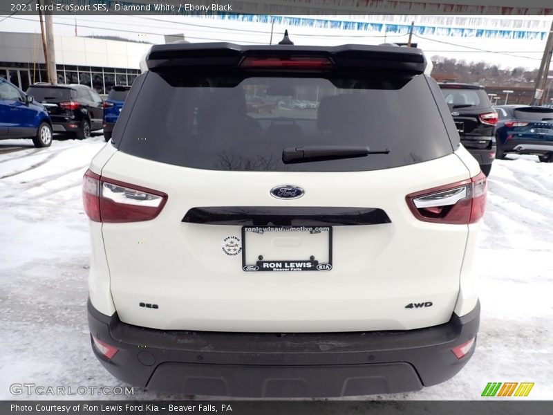 Diamond White / Ebony Black 2021 Ford EcoSport SES