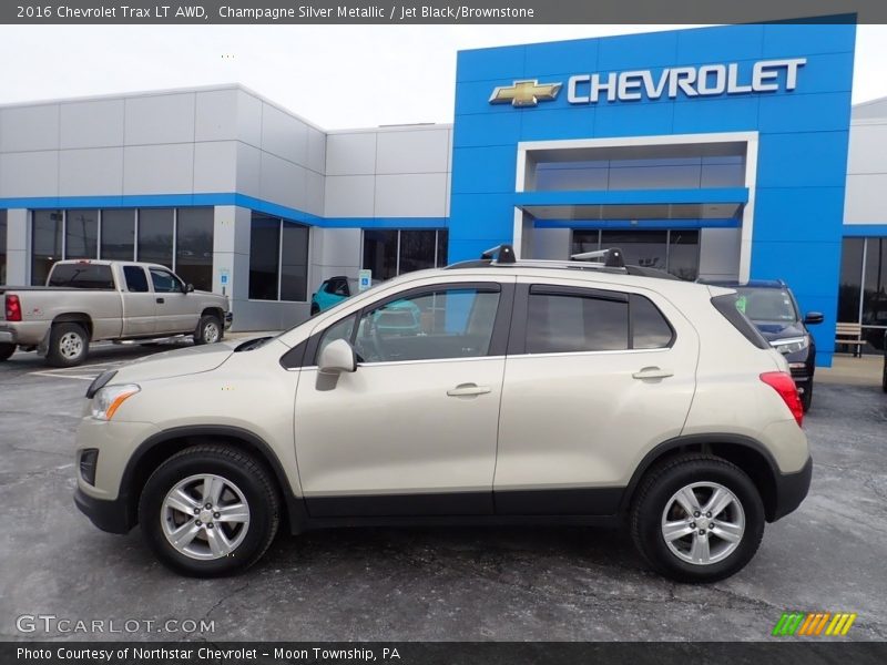 Champagne Silver Metallic / Jet Black/Brownstone 2016 Chevrolet Trax LT AWD