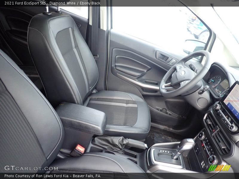 Diamond White / Ebony Black 2021 Ford EcoSport SES