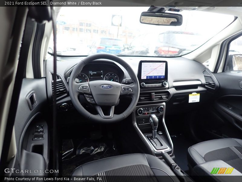 Diamond White / Ebony Black 2021 Ford EcoSport SES