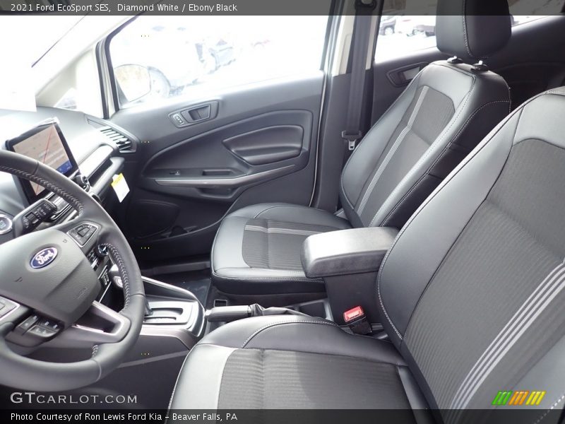 Diamond White / Ebony Black 2021 Ford EcoSport SES