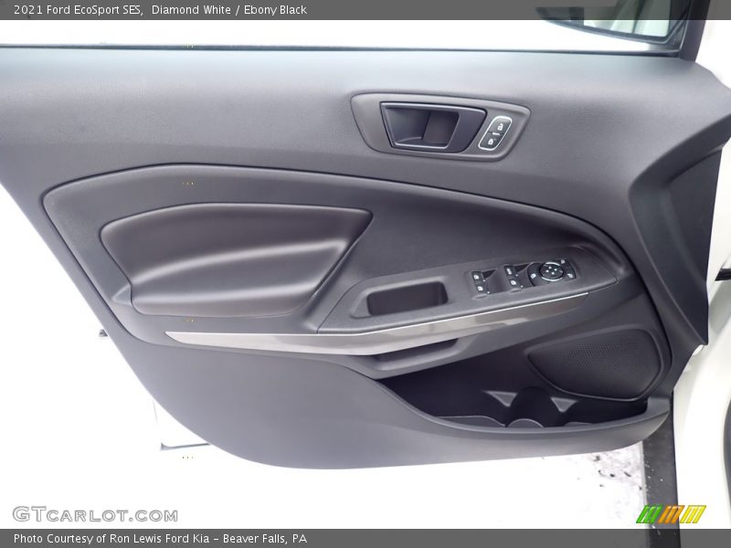 Diamond White / Ebony Black 2021 Ford EcoSport SES