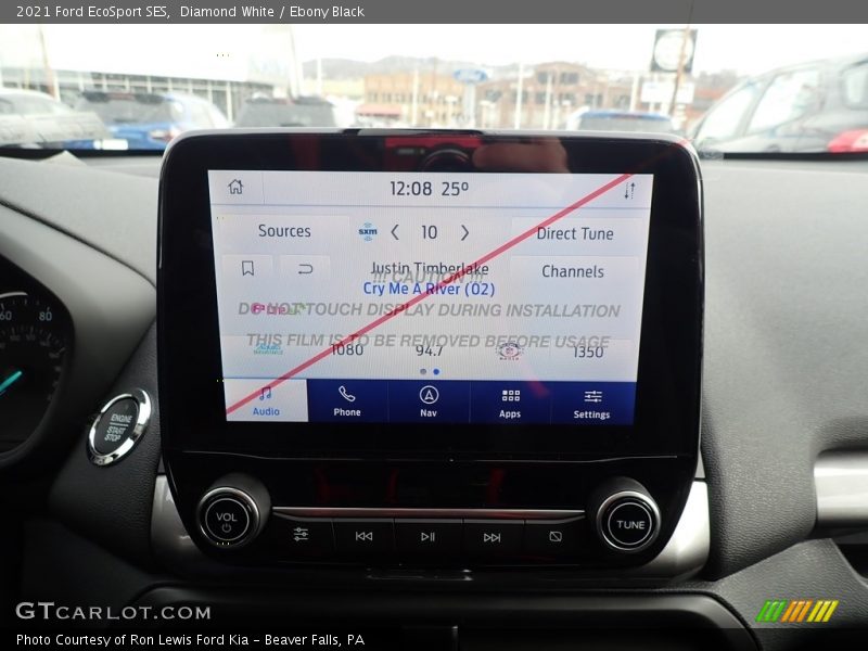 Diamond White / Ebony Black 2021 Ford EcoSport SES