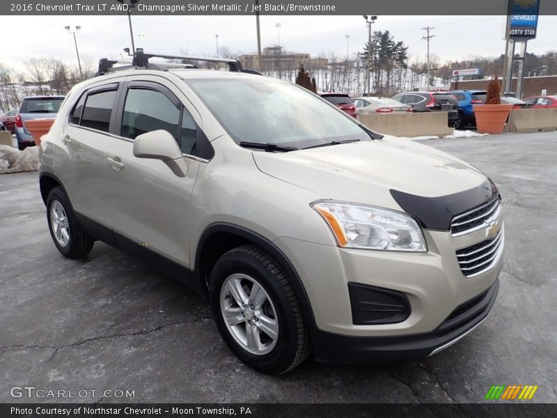 Champagne Silver Metallic / Jet Black/Brownstone 2016 Chevrolet Trax LT AWD