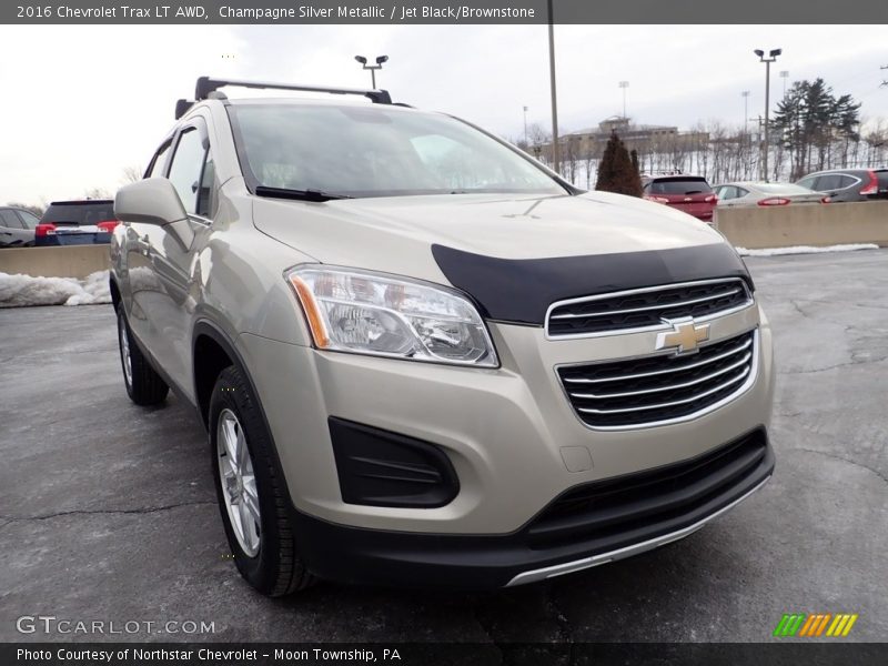 Champagne Silver Metallic / Jet Black/Brownstone 2016 Chevrolet Trax LT AWD