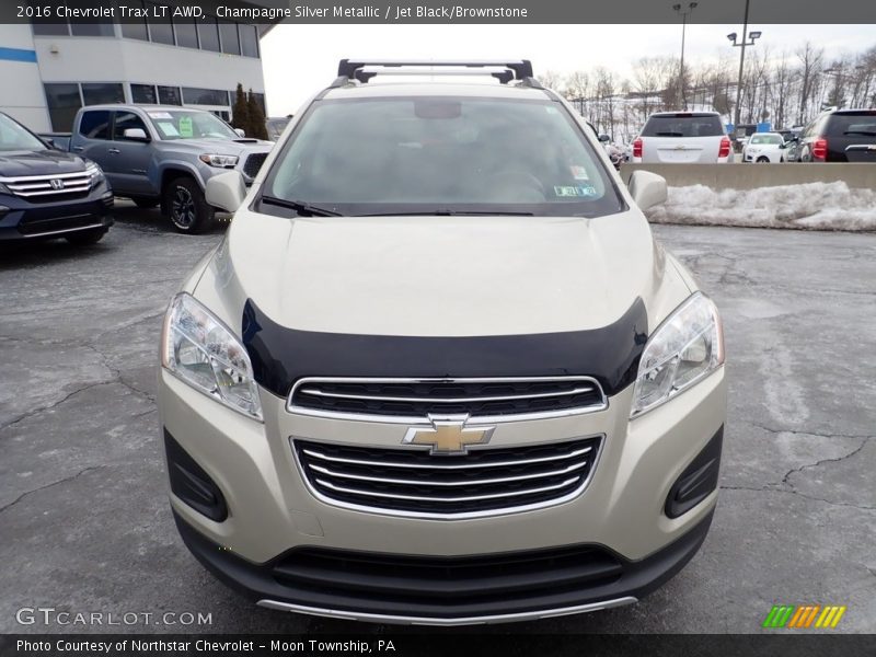 Champagne Silver Metallic / Jet Black/Brownstone 2016 Chevrolet Trax LT AWD