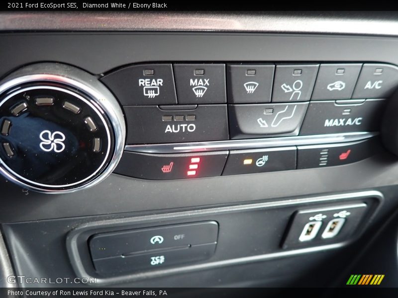 Diamond White / Ebony Black 2021 Ford EcoSport SES