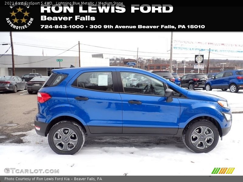 Lightning Blue Metallic / Medium Stone 2021 Ford EcoSport S 4WD