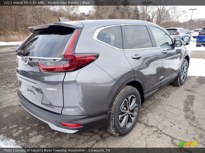 Modern Steel Metallic / Black 2021 Honda CR-V EX AWD