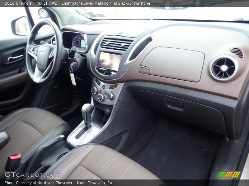 Champagne Silver Metallic / Jet Black/Brownstone 2016 Chevrolet Trax LT AWD