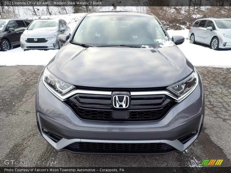 Modern Steel Metallic / Black 2021 Honda CR-V EX AWD