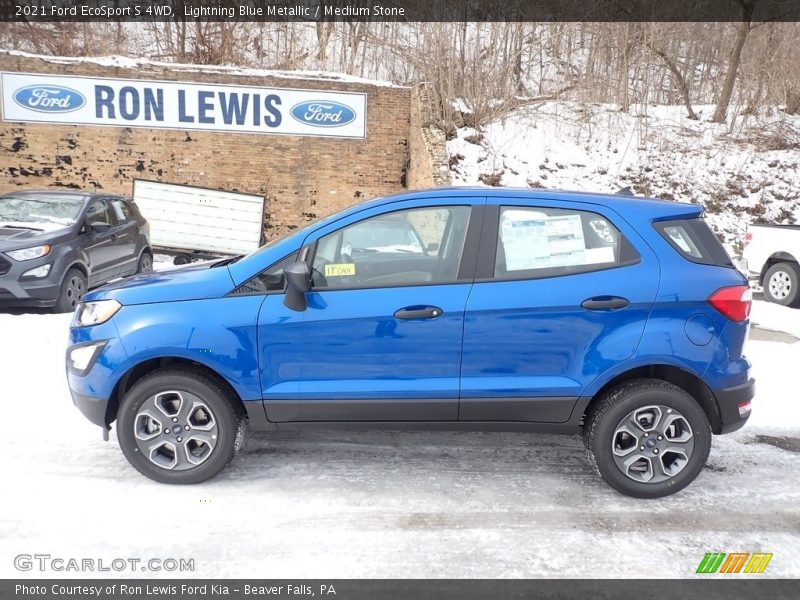 Lightning Blue Metallic / Medium Stone 2021 Ford EcoSport S 4WD