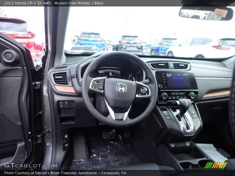 Modern Steel Metallic / Black 2021 Honda CR-V EX AWD
