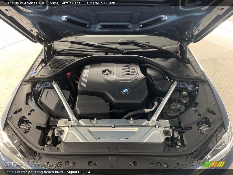 Arctic Race Blue Metallic / Black 2021 BMW 4 Series 430i Coupe