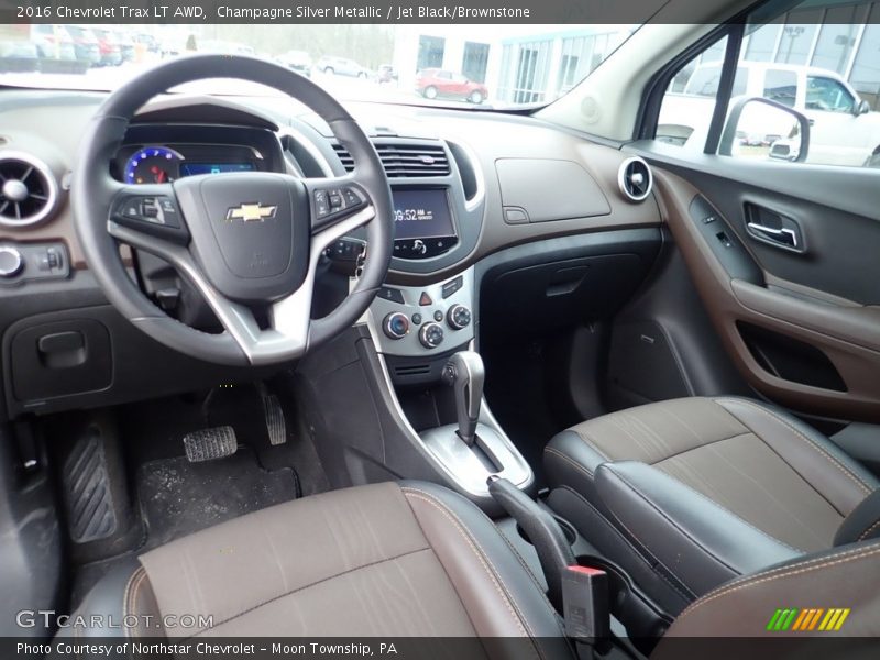 Champagne Silver Metallic / Jet Black/Brownstone 2016 Chevrolet Trax LT AWD