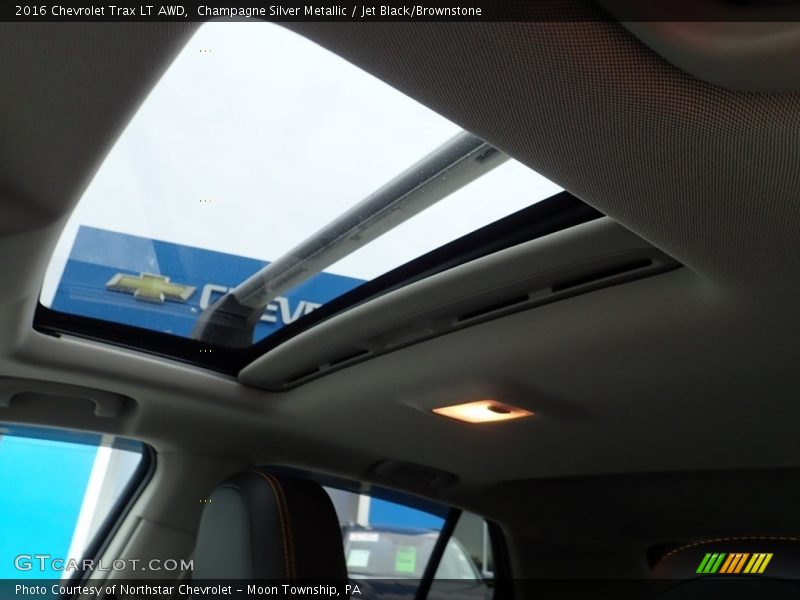 Champagne Silver Metallic / Jet Black/Brownstone 2016 Chevrolet Trax LT AWD