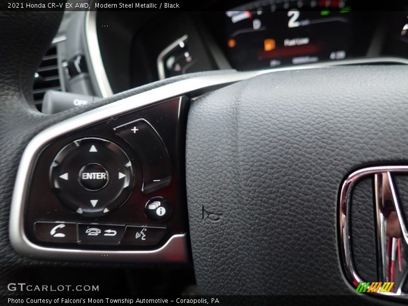 Modern Steel Metallic / Black 2021 Honda CR-V EX AWD