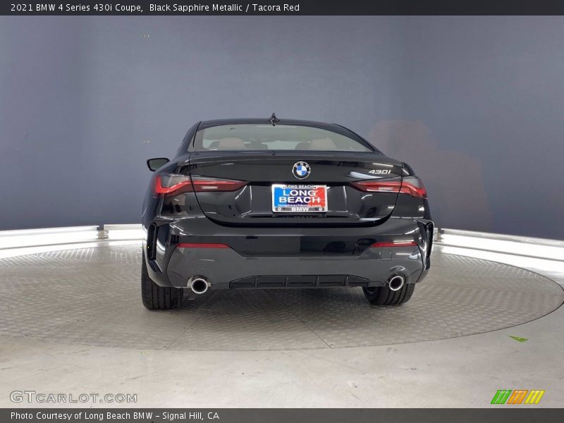 Black Sapphire Metallic / Tacora Red 2021 BMW 4 Series 430i Coupe