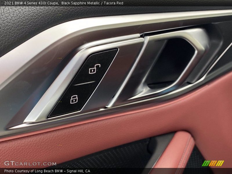 Black Sapphire Metallic / Tacora Red 2021 BMW 4 Series 430i Coupe