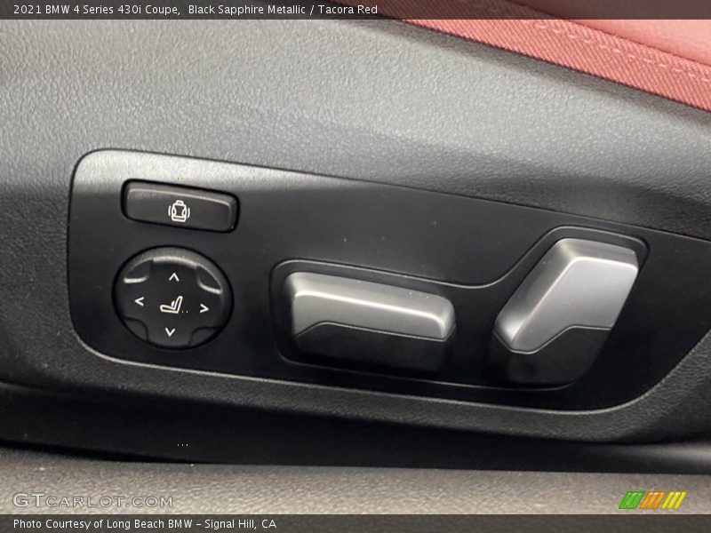 Black Sapphire Metallic / Tacora Red 2021 BMW 4 Series 430i Coupe