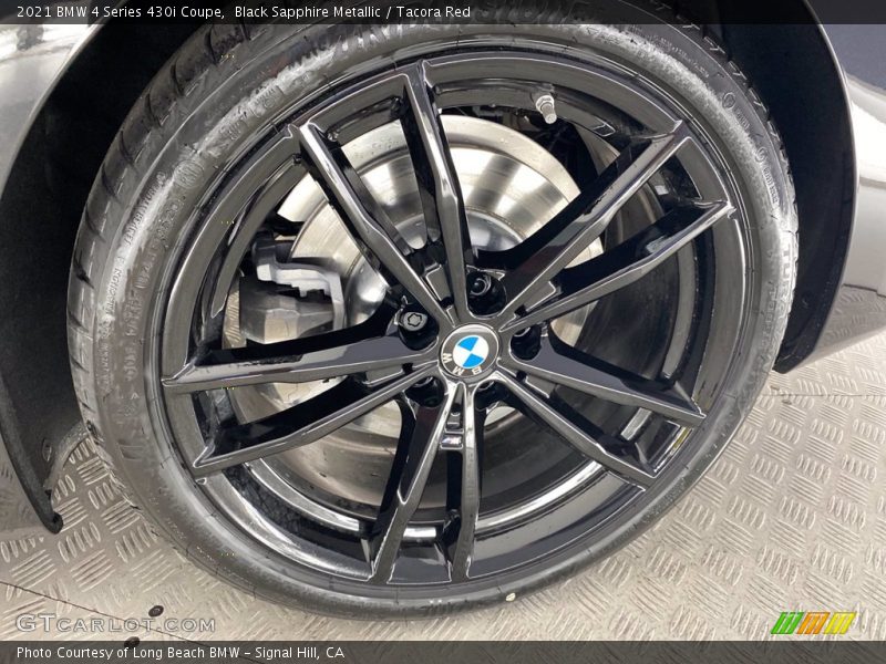 Black Sapphire Metallic / Tacora Red 2021 BMW 4 Series 430i Coupe
