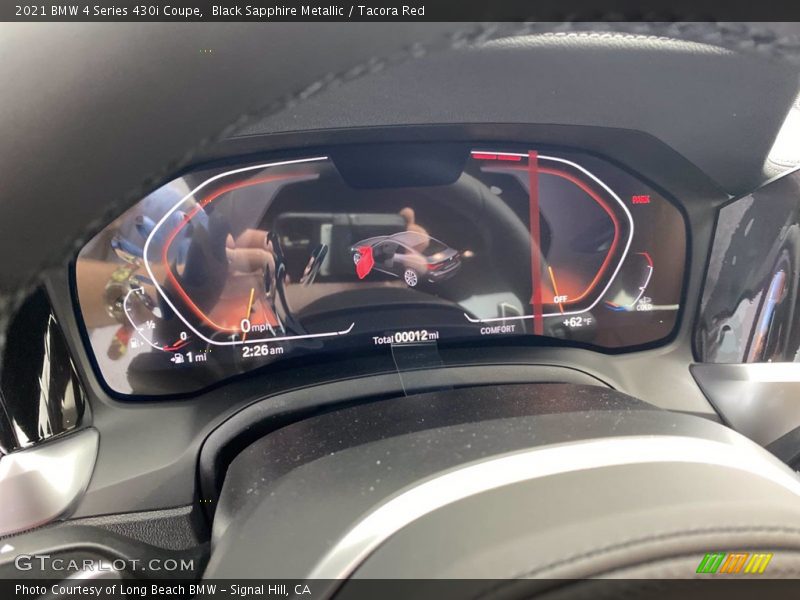Black Sapphire Metallic / Tacora Red 2021 BMW 4 Series 430i Coupe
