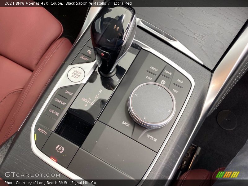 Black Sapphire Metallic / Tacora Red 2021 BMW 4 Series 430i Coupe