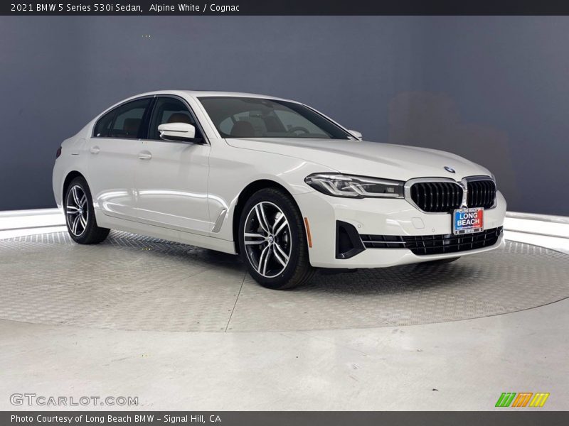 Alpine White / Cognac 2021 BMW 5 Series 530i Sedan