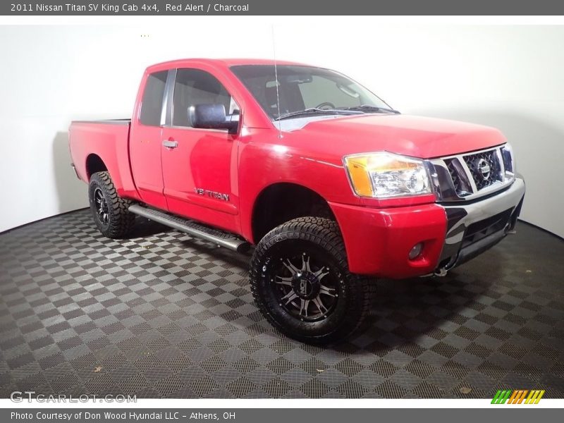 Red Alert / Charcoal 2011 Nissan Titan SV King Cab 4x4