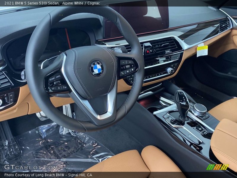 Alpine White / Cognac 2021 BMW 5 Series 530i Sedan
