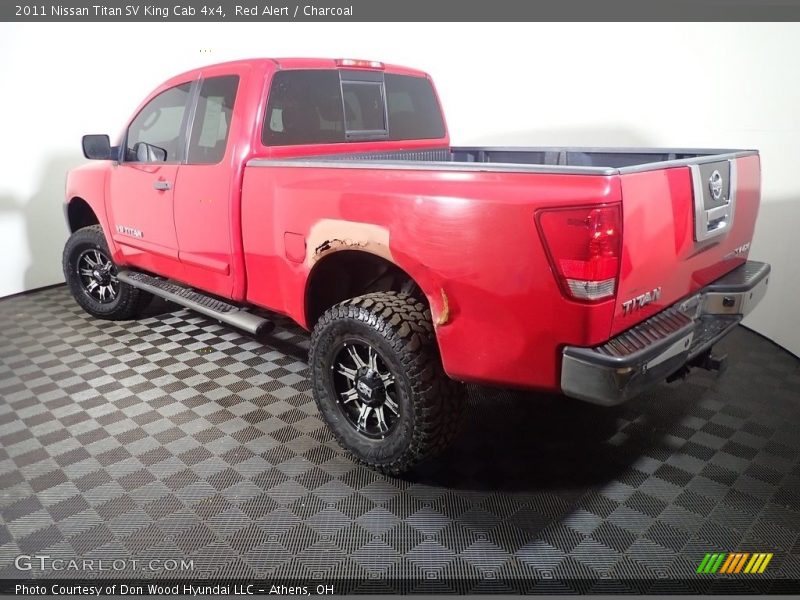 Red Alert / Charcoal 2011 Nissan Titan SV King Cab 4x4