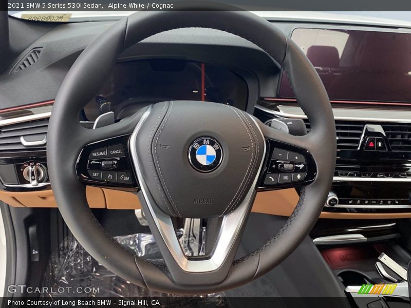 Alpine White / Cognac 2021 BMW 5 Series 530i Sedan