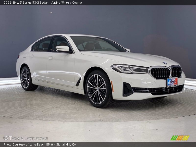 Alpine White / Cognac 2021 BMW 5 Series 530i Sedan