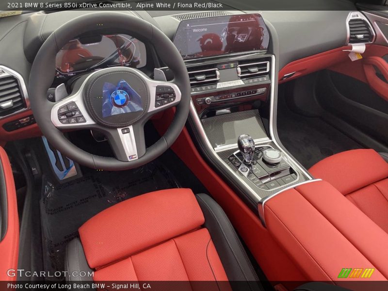  2021 8 Series 850i xDrive Convertible Fiona Red/Black Interior