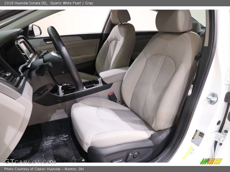 Quartz White Pearl / Gray 2018 Hyundai Sonata SEL
