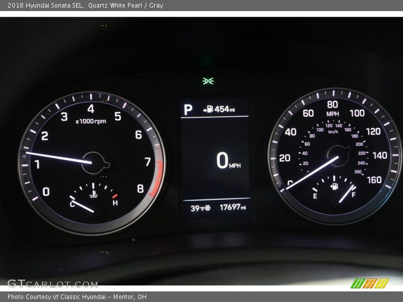 Quartz White Pearl / Gray 2018 Hyundai Sonata SEL