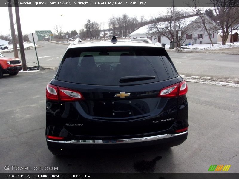 Midnight Blue Metallic / Medium Ash Gray 2021 Chevrolet Equinox Premier AWD