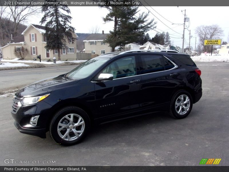 Midnight Blue Metallic / Medium Ash Gray 2021 Chevrolet Equinox Premier AWD