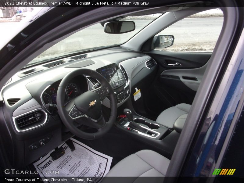 Midnight Blue Metallic / Medium Ash Gray 2021 Chevrolet Equinox Premier AWD