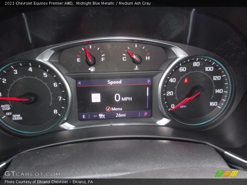 Midnight Blue Metallic / Medium Ash Gray 2021 Chevrolet Equinox Premier AWD