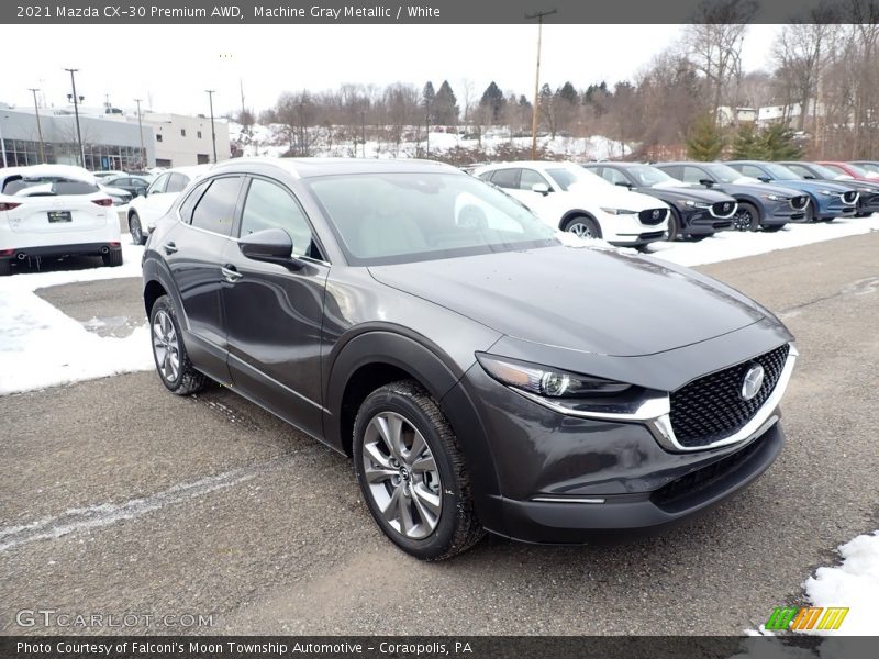 Machine Gray Metallic / White 2021 Mazda CX-30 Premium AWD