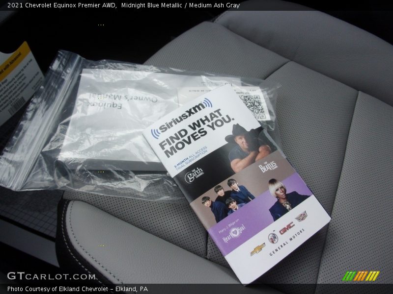 Midnight Blue Metallic / Medium Ash Gray 2021 Chevrolet Equinox Premier AWD